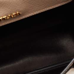 Pre Owned Prada Beige Saffiano Cuir Leather Medium Double Handle Tote