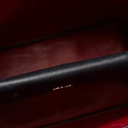 Pre Owned Prada Black Saffiano Cuir Leather Medium Double Handle Tote