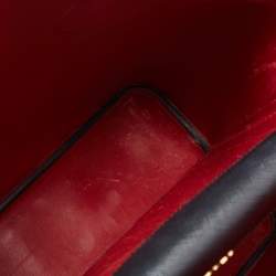 Pre Owned Prada Black Saffiano Cuir Leather Medium Double Handle Tote