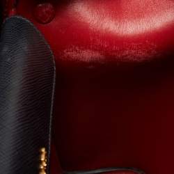 Pre Owned Prada Black Saffiano Cuir Leather Medium Double Handle Tote