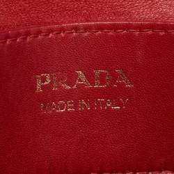 Pre Owned Prada Black Saffiano Cuir Leather Medium Double Handle Tote