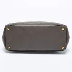 Pre Owned Prada Grey Saffiano Leather Large Double Zip Tote