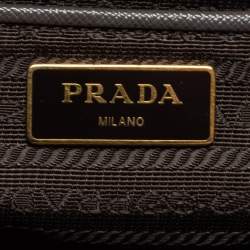 Pre Owned Prada Grey Saffiano Leather Large Double Zip Tote