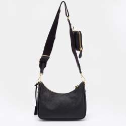 Pre Owned Prada Black Saffiano Lux Leather Re-Edition 2005 Shoulder Bag