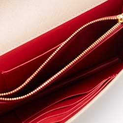 Pre Owned Prada Cipra Beige Saffiano Lux Leather Logo Flap Chain Clutch 