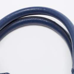 Pre Owned Prada Blue Saffiano Leather Parabole Tote
