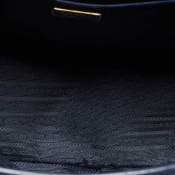 Pre Owned Prada Blue Saffiano Leather Parabole Tote