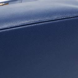Pre Owned Prada Blue Saffiano Leather Parabole Tote