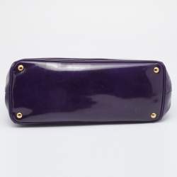 Pre Owned Prada Purple Spazzolato Leather Large Galleria Tote