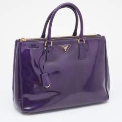 Pre Owned Prada Purple Spazzolato Leather Large Galleria Tote