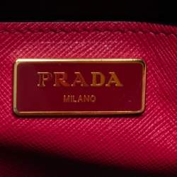 Pre Owned Prada Pink Saffiano Soft Leather Tote 