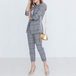 Pre Owned Prada Metallic Gold Leather Mini Promenade Satchel