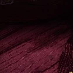 Pre Owned Prada Burgundy Saffiano Lux Leather Large Tote