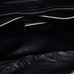 Prada White/Cream Leather and Lizard Flap Chain Hobo