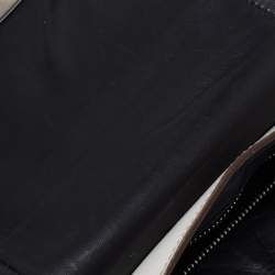 Prada White/Cream Leather and Lizard Flap Chain Hobo