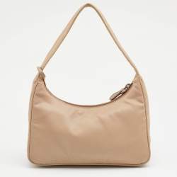Pre Owned Prada Cameo Beige Nylon Re-Edition 2000 Mini Shoulder Bag