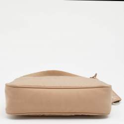 Pre Owned Prada Cameo Beige Nylon Re-Edition 2000 Mini Shoulder Bag
