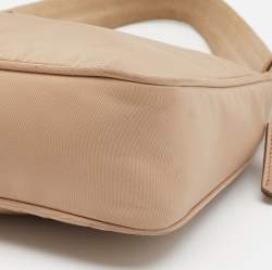 Pre Owned Prada Cameo Beige Nylon Re-Edition 2000 Mini Shoulder Bag
