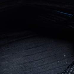 Pre Owned Prada Blue Saffiano Lux Leather Medium Double Zip Tote