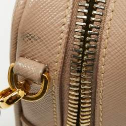 Pre Owned Prada Poudre Saffiano Lux Leather Mini Camera Crossbody Bag