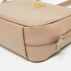 Pre Owned Prada Poudre Saffiano Lux Leather Mini Camera Crossbody Bag