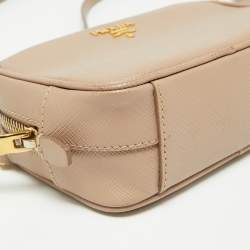 Pre Owned Prada Poudre Saffiano Lux Leather Mini Camera Crossbody Bag