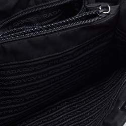 Pre Owned Prada Black Tessuto Chain Shoulder Bag