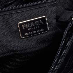 Pre Owned Prada Black Tessuto Chain Shoulder Bag