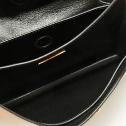 Pre Owned Prada Beige/Black Saffiano Leather Cahier Shoulder Bag