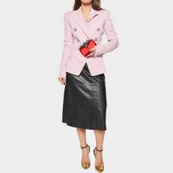 Pre Owned Prada Red Satin Crystal Embellished Clutch