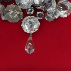 Pre Owned Prada Red Satin Crystal Embellished Clutch