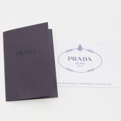 Pre Owned Prada Beige Saffiano Vernice Leather Small Crystal Embellished Pyramid Frame Satchel