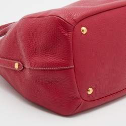 Pre Owned Prada Pink Vitello Daino Leather Shopper Tote