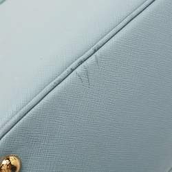 Pre Owned Prada Light Blue Saffiano Lux Leather Promenade Satchel