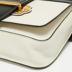 Prada White/Black Leather Cahier Belt Bag