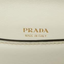 Prada White/Black Leather Cahier Belt Bag