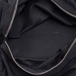 Pre Owned Prada Black Saffiano Leather And Nylon Duffel Bag