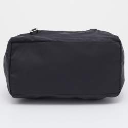 Pre Owned Prada Black Saffiano Leather And Nylon Duffel Bag