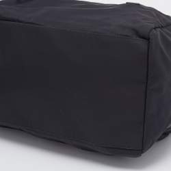 Pre Owned Prada Black Saffiano Leather And Nylon Duffel Bag