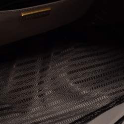 Pre Owned Prada Dark Beige Saffiano Lux Leather Large Double Zip Tote