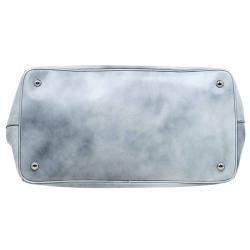 Pre Owned Prada Grey Spazzolato Leather Shopping Tote