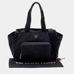 Pre Owned Prada Black Nylon Diaper Bag