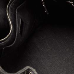 Pre Owned Prada Black Denim Crystal Studded Tote