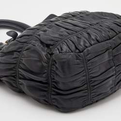 Pre Owned Prada Black Leather Tote