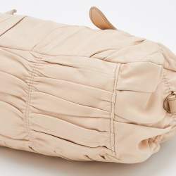 Pre Owned Prada Cream Leather Gaufre Satchel