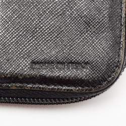 Pre Owned Prada Black Nylon Compact Zip Wallet