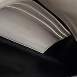 Pre Owned Prada White Leather Spazzolato Logo Envelope Clutch