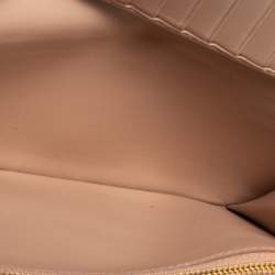 Pre Owned Prada Beige Vitello Move Leather Flap Continental Wallet