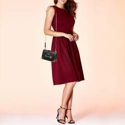 Pre Owned Prada Black Leather Cahier Shoulder Bag