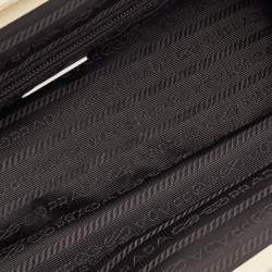 Pre Owned Prada Brown/Cream Canvas And Leather Frame Doctor's Bag